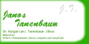 janos tanenbaum business card